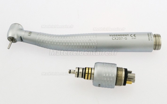 YUSENDENT® CX207-GW-SP Turbine à LED Bouton Poussoir Tête Standard avec Raccord W&H compatible